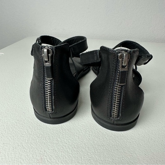 Eileen Fisher Black Cici Strappy Leather Open Toe Sandals Size 7 - Picture 3 of 6